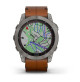 fēnix 7X Sapphire Solar - Titanium with Chestnut Leather Band - 51mm - Sapphire Solar - 010-02541-19 - Garmin